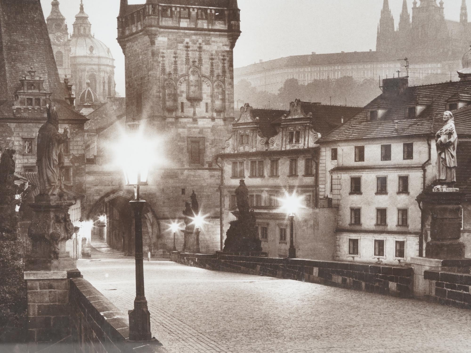 VINTAGE PHOTO PRINT OF CHARLES BRIDGE IN PRAGUE PIC-1